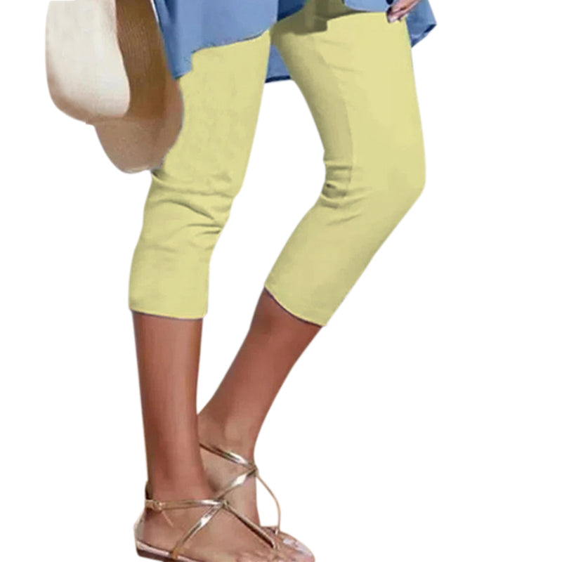 Women's Plain Casual Leggings - vuliza