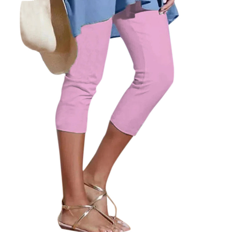 Women's Plain Casual Leggings - vuliza