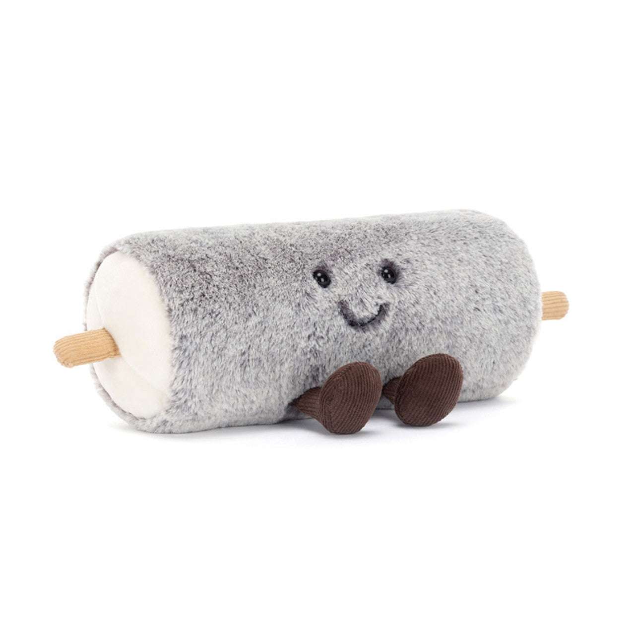 Jellycat Amuseables Goat Cheese plush toy with soft white fabric and adorable goat face, perfect for cuddling and play.