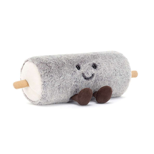 Jellycat Amuseables Goat Cheese plush toy with soft white fabric and adorable goat face, perfect for cuddling and play.