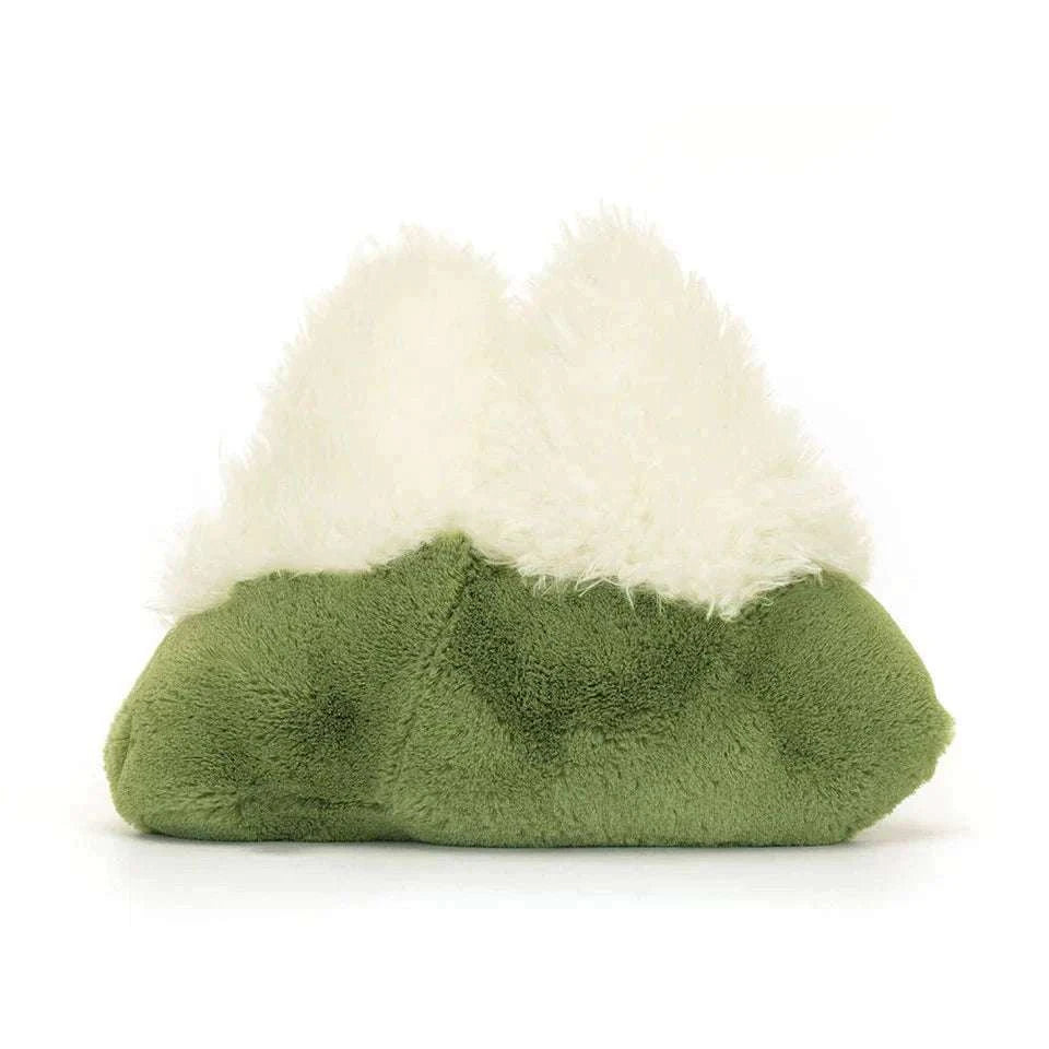 Soft Jellycat Amuseables Mountain plush toy with colorful fabric and adorable mountain design, perfect for cuddling and play.