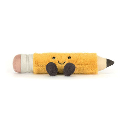 Amuseables Pencil plush toy by Jellycat, featuring a cheerful face and colorful design, perfect for playtime fun.