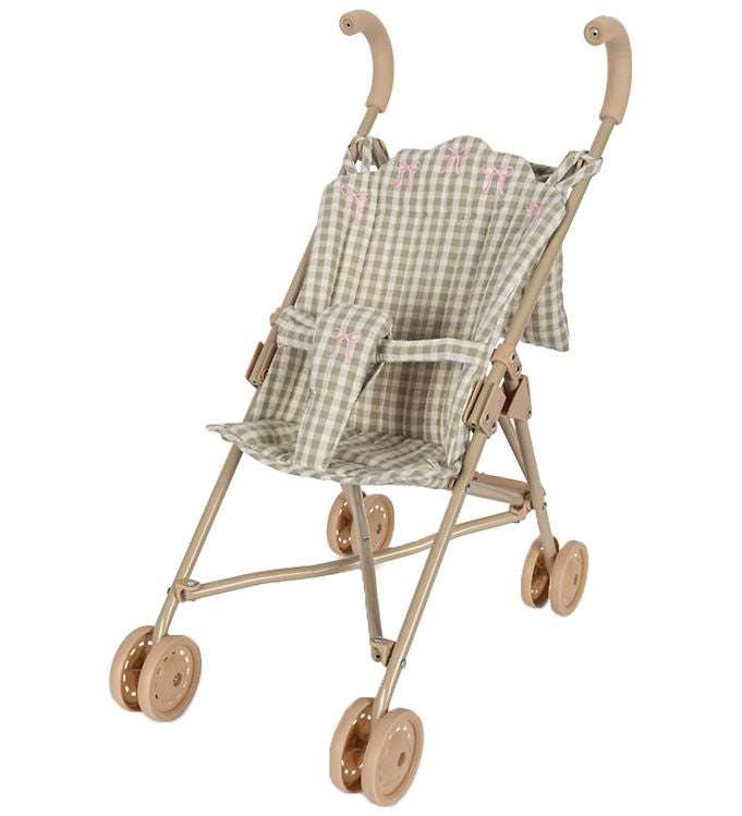 Konges Sløjd Doll Stroller in Tea Check Jelly cat