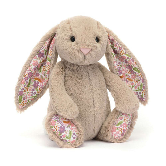 Jellycat Blossom beige bunny "Petal" small plush toy with soft fabric and cute bunny ears, ideal for children or cuddling.