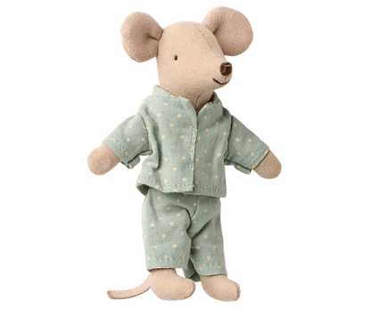 Maileg Princess Mouse, Little Brother in Matchbox - Dot PJ Set - Caitly