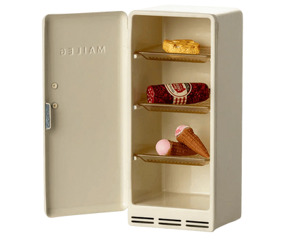 Maileg Metal Fridge, Mouse - Off white - Caitly