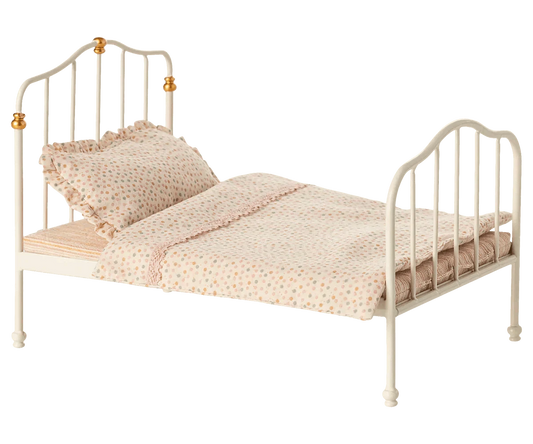 Maileg Vintage bed, Mouse - Off white - Caitly