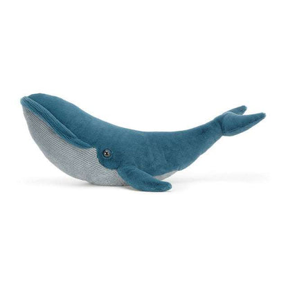 Jellycat Gilbert The Great Blue Whale Gigantic plush toy with soft blue fabric and detailed features, perfect for cuddling.