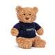 Bartholomew Bear with Personalised Navy Jumper - Caitly