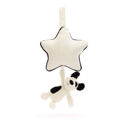 Bashful Black & Cream Puppy Musical Pull - Caitly