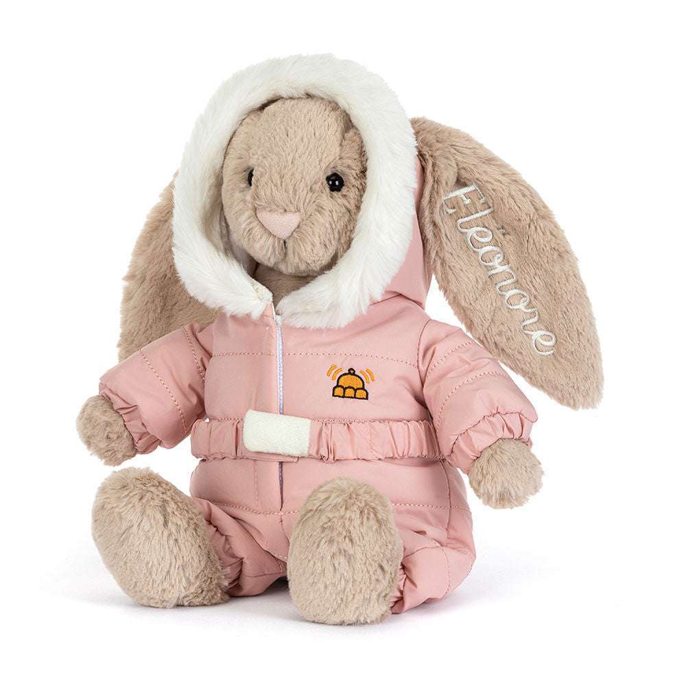 Personalised Bashful Bunny 'Snow Suit' - Caitly