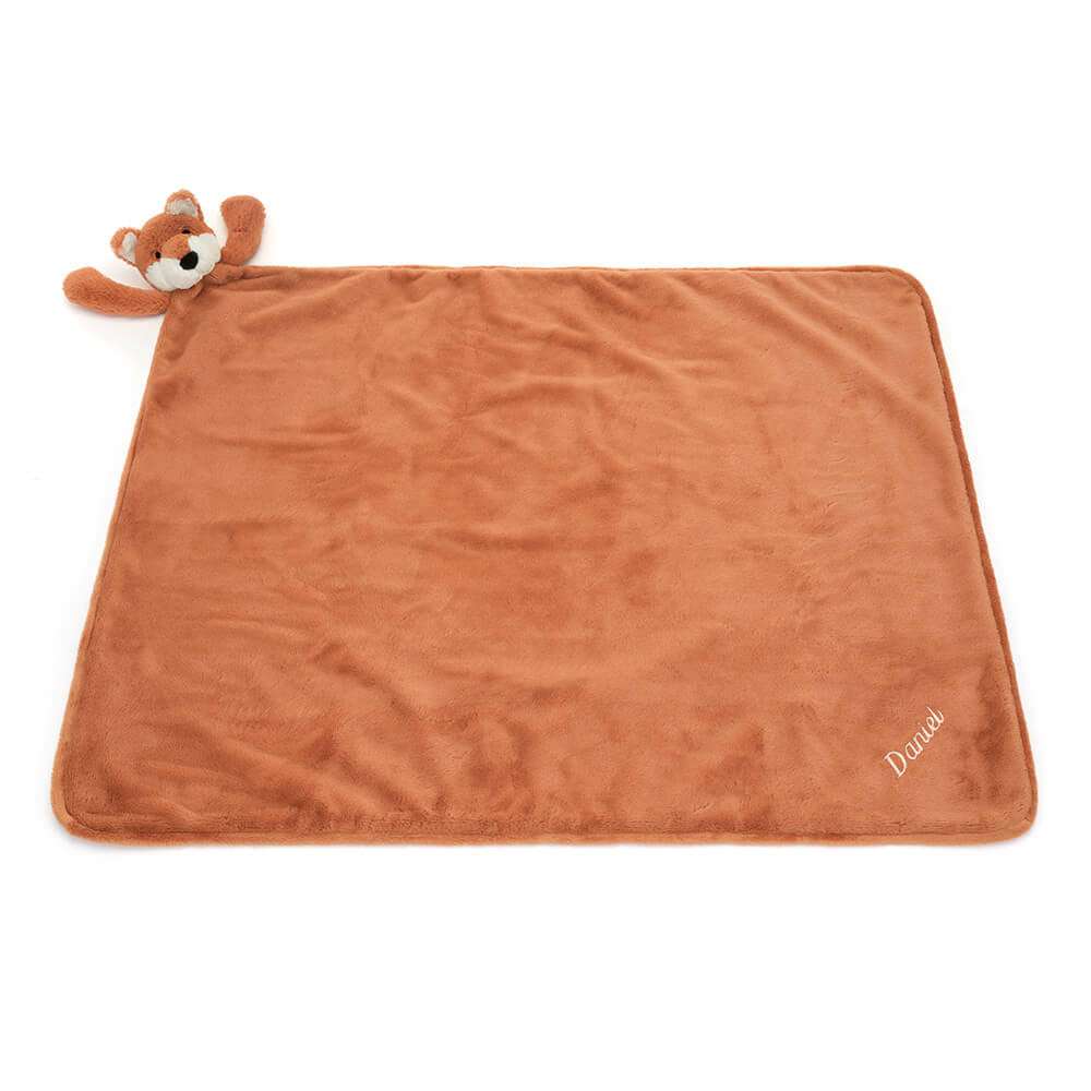 Personalised Bashful Fox Cub Blankie - Caitly