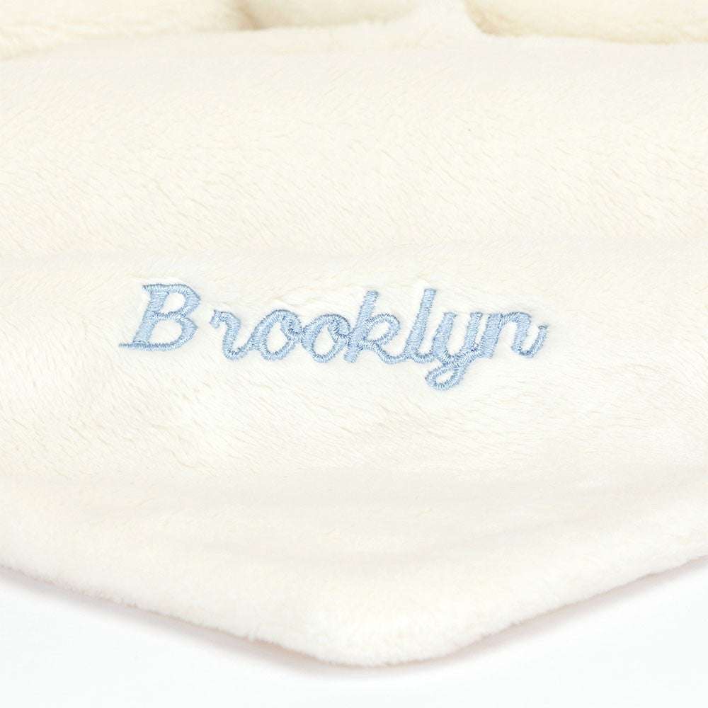 Personalised Bashful Black & Cream Puppy Soother - Caitly