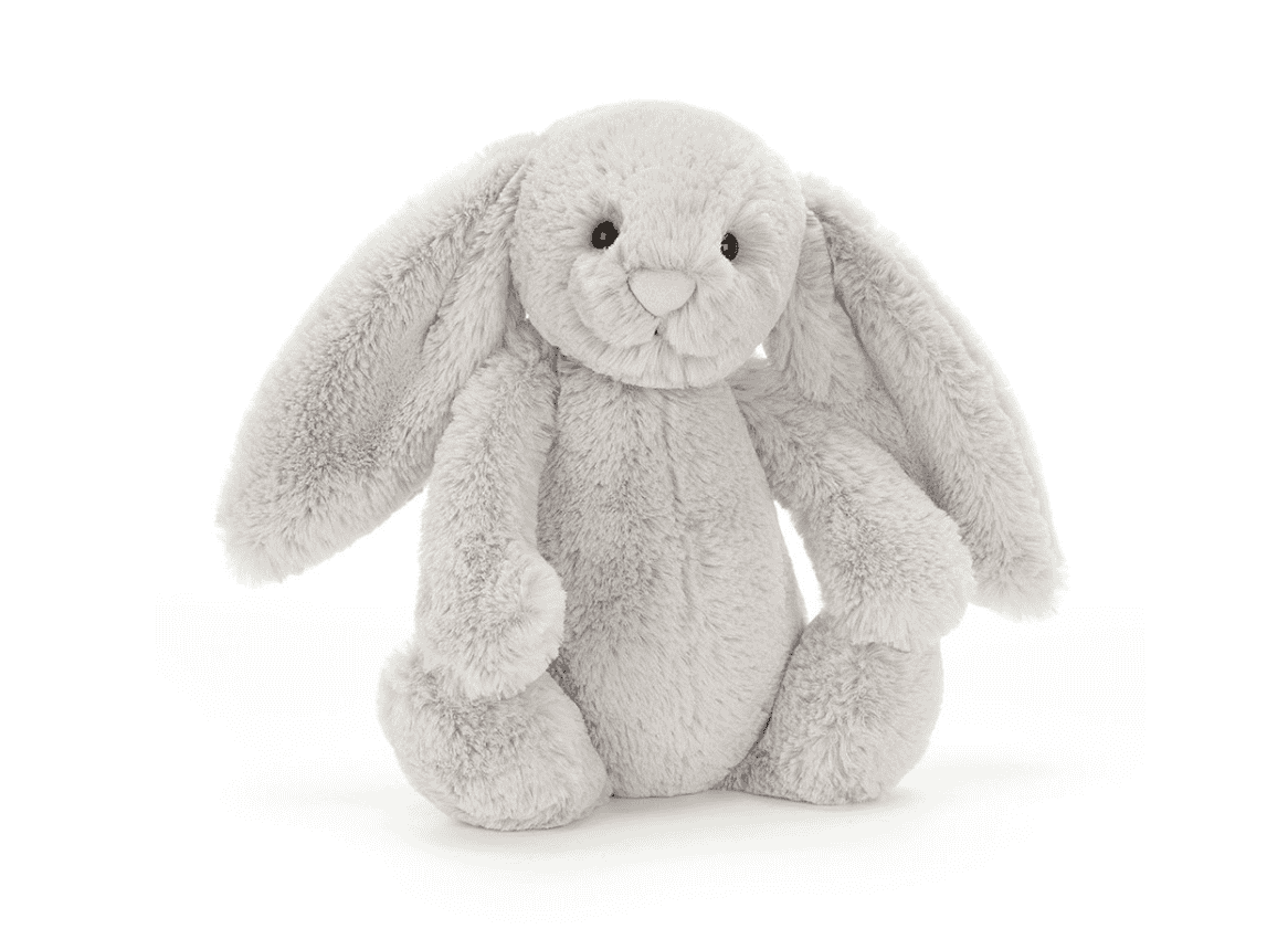 Bashful Grey Silver Bunny Medium Jelly cat