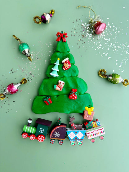 Christmas Train Sensory Play Dough Play Kit - Caitly