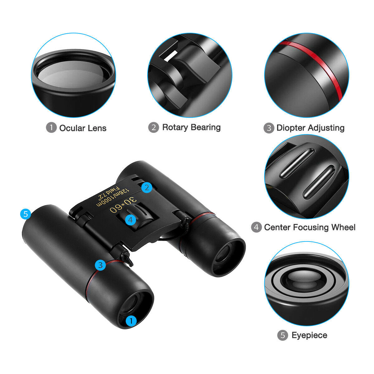 Compact Travel Zoom Binoculars - vuliza