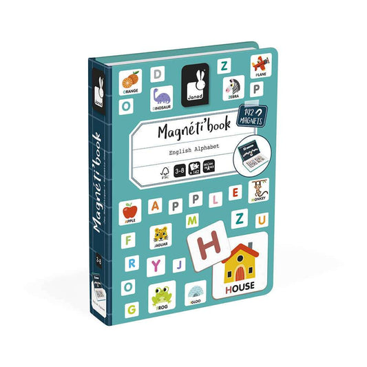 Janod English Alphabet Magneti'Book Jelly cat