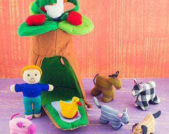 Mr Ellie Pooh Organic Cotton Farm Animal House - Caitly