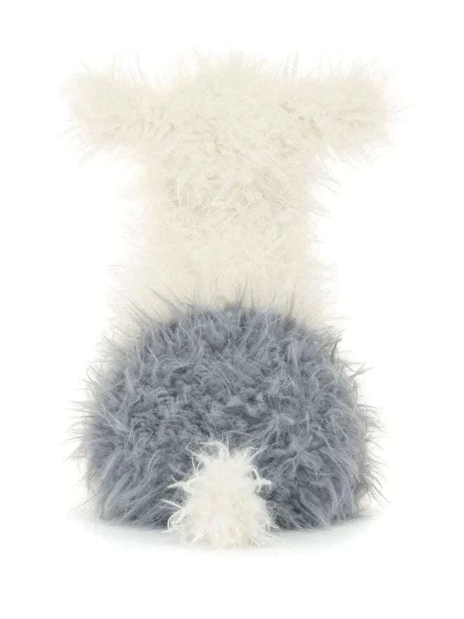Jellycat Ewert Sheepdog plush toy with soft, fluffy fur and friendly face, perfect for cuddling and play.