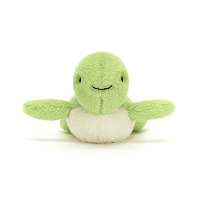 Soft Jellycat Fluffy Turtle plush toy with a gentle, textured shell and cuddly features, perfect for children.