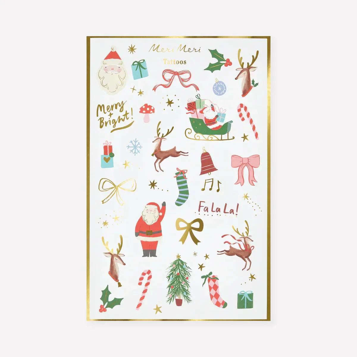 Meri Meri Christmas Mixed Icon Temporary Tattoos - Caitly
