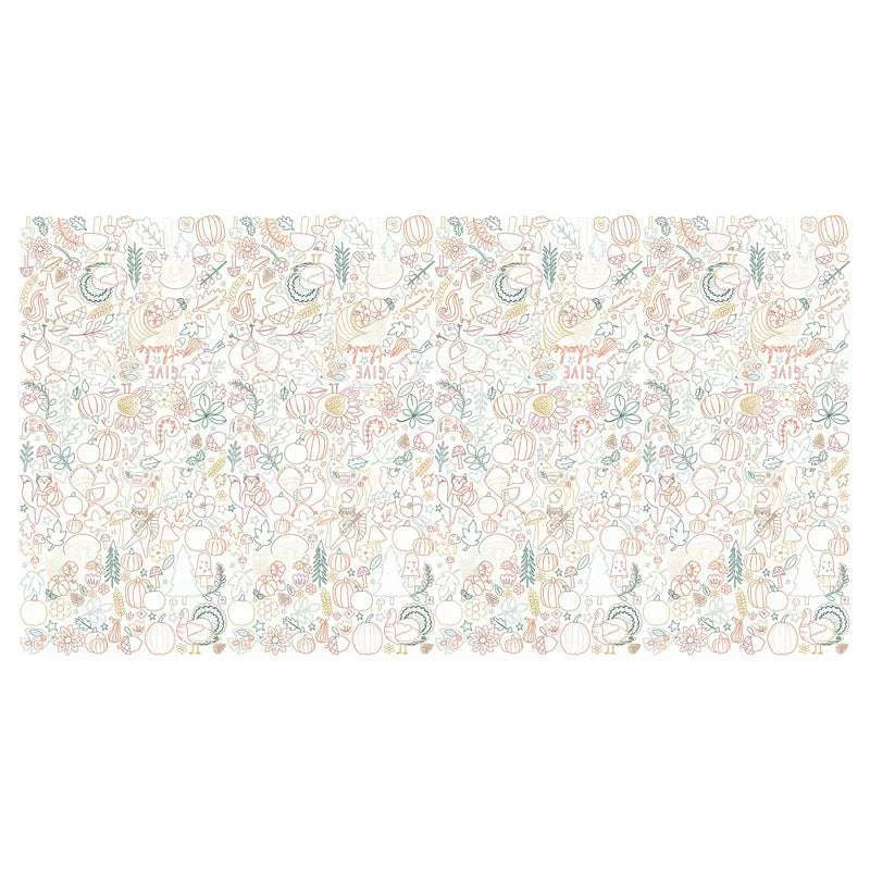 Meri Meri Thanksgiving Color In Activity Tablecloth - Caitly