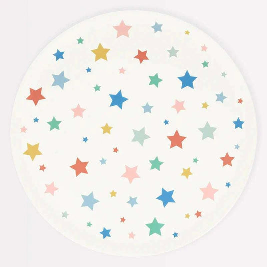 Meri Meri Star Pattern Reusable Large Plates - Caitly