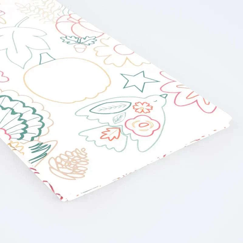 Meri Meri Thanksgiving Color In Activity Tablecloth - Caitly