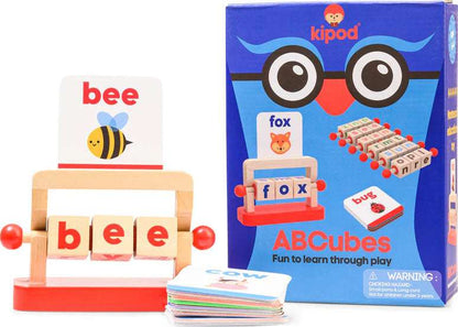 Kipod ABCubes Montessori Reading Blocks Jelly cat