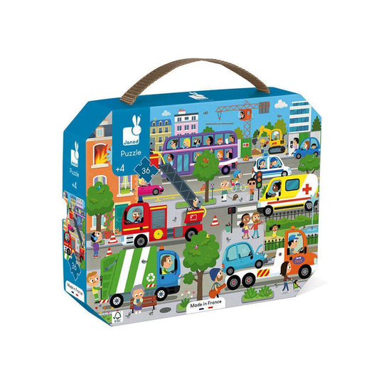 Janod Puzzle City - 36 PCS Jelly cat