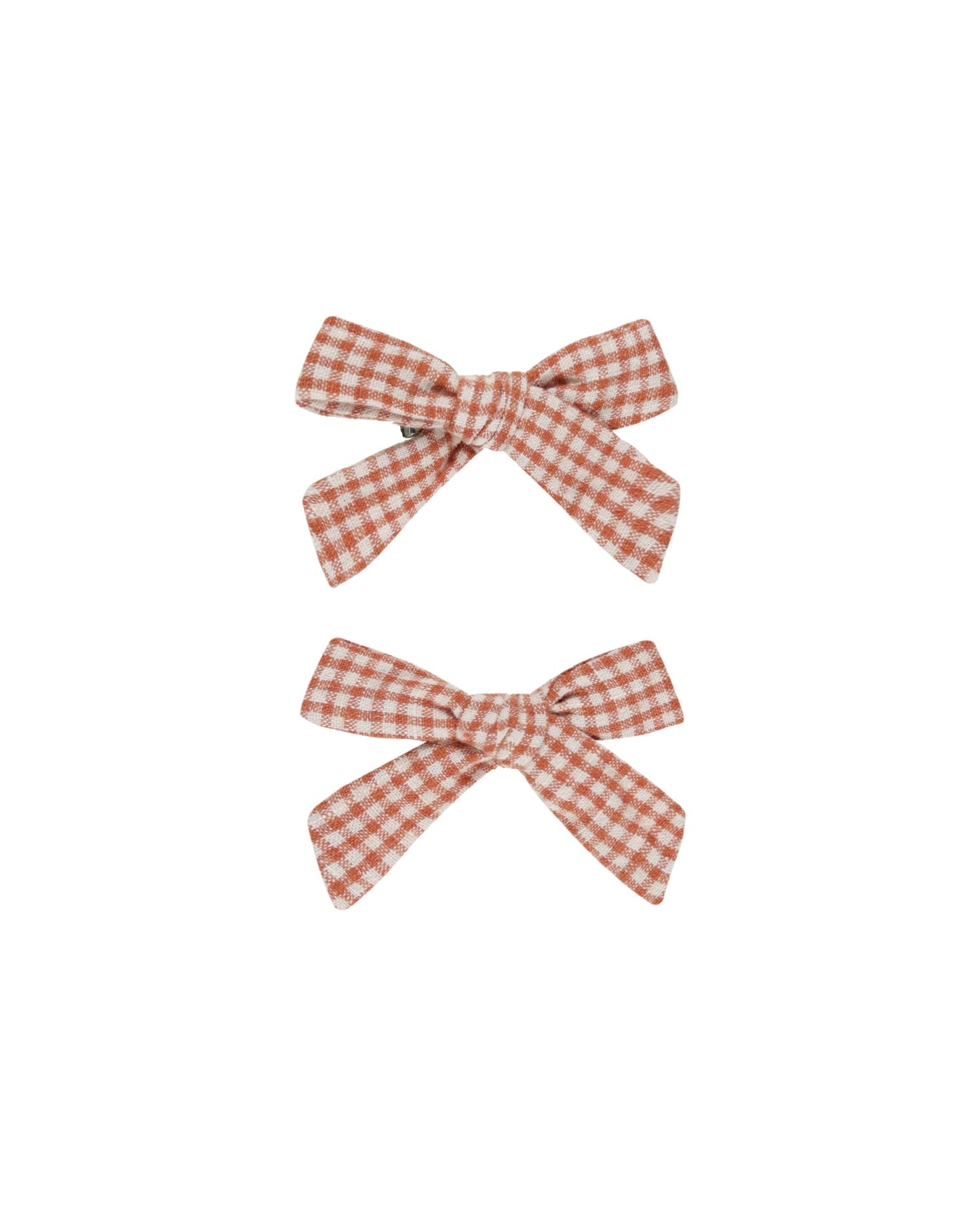Rylee + Cru Bows, Set of 2 || Poppy Gingham - Caitly