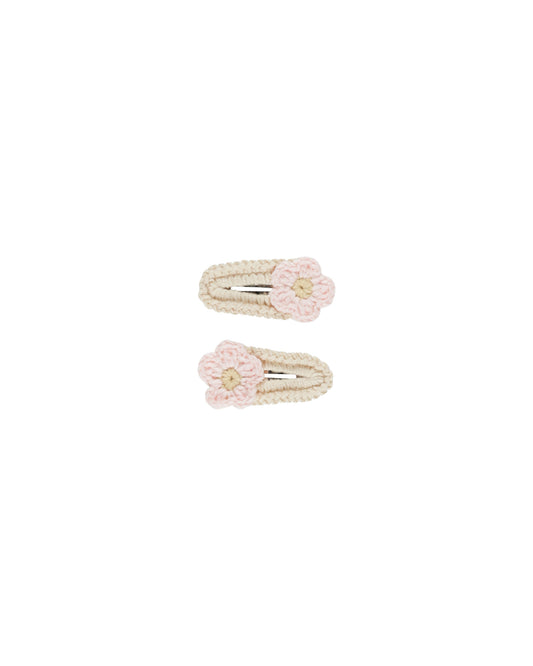Rylee + Cru Crochet Clips || Pink Daisy - Caitly