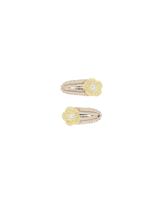 Rylee + Cru Crochet Clips || Yellow Daisy - Caitly