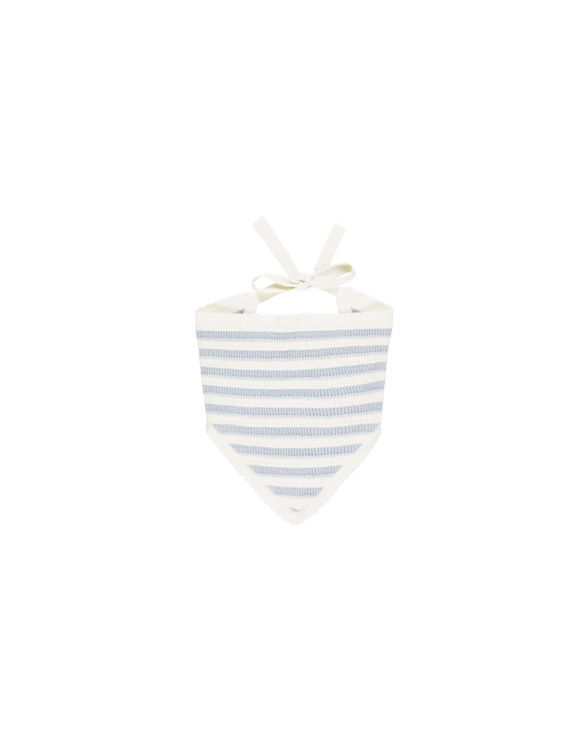 Rylee + Cru Crochet Scarf Headband || Light Blue Stripe - Caitly