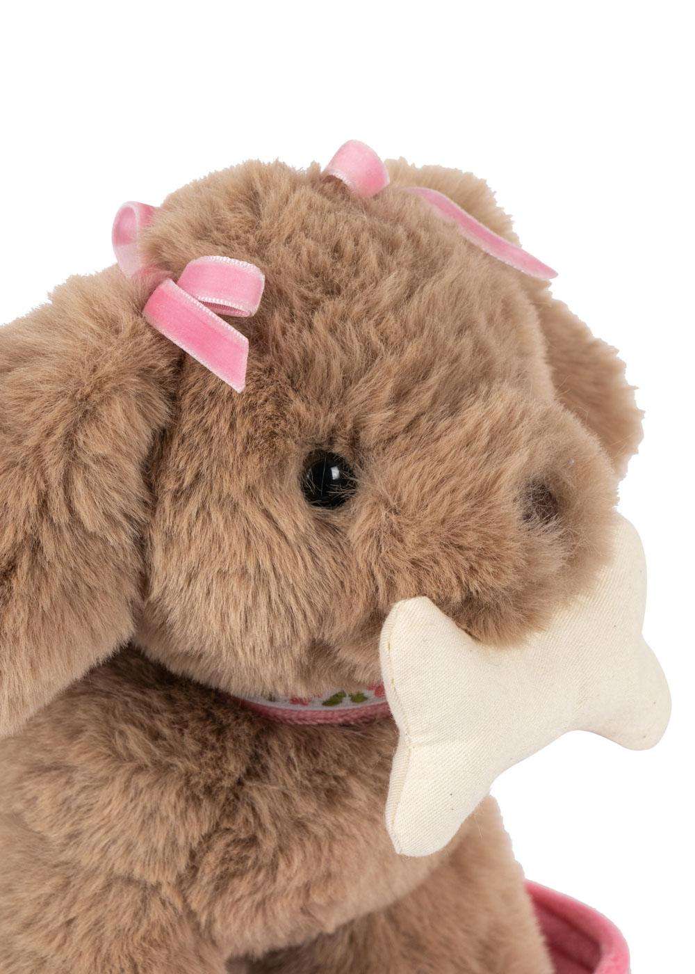 Konges Sløjd Maude Puppy plush play toy with soft fabric and detailed features, ideal for cuddling and imaginative play.