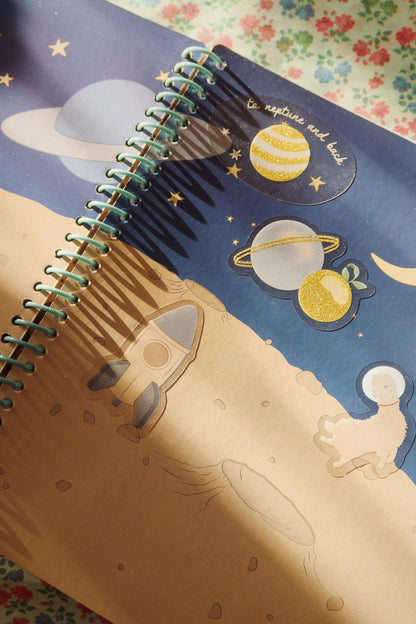 Konges Slojd My Sticker Book Blue Jelly cat